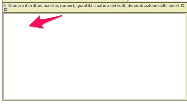 certificato di origine casella 6 descrizione merce