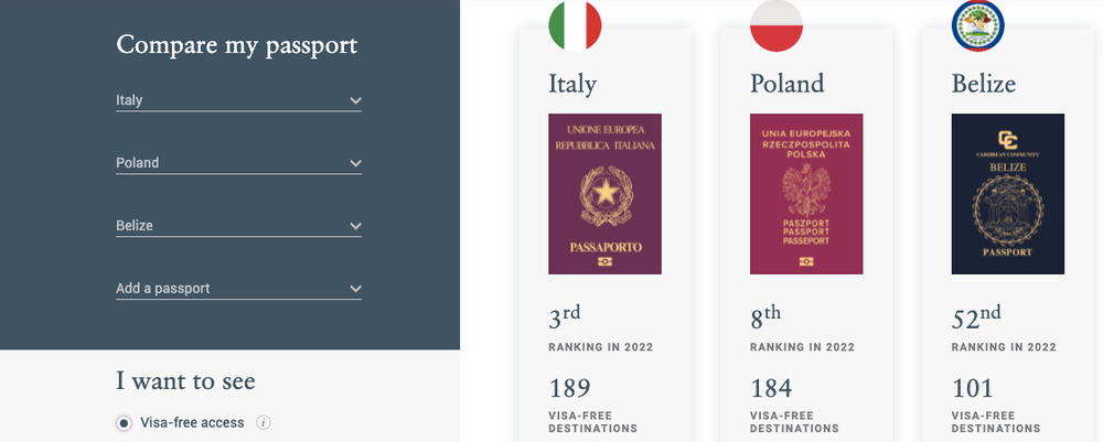 Passaporti più potenti al mondo